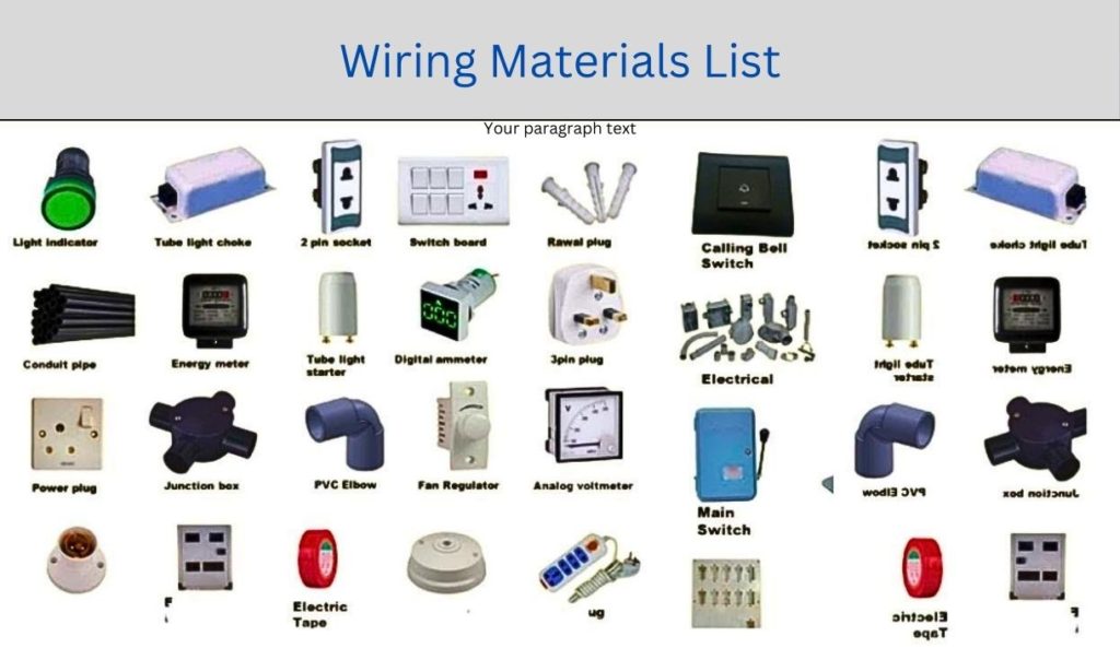 Wiring Materials List